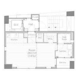 カレッタ芝 401 間取り図