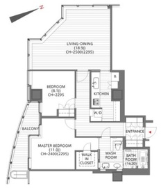 愛宕グリーンヒルズフォレストタワー 1907 間取り図