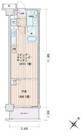 エスティメゾン豊洲レジデンス C411 間取り図