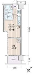 エスティメゾン豊洲レジデンス C509 間取り図