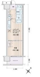 エスティメゾン豊洲レジデンス C606 間取り図