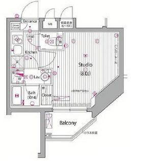 ガーラ・シティ渋谷南平台 13階 間取り図