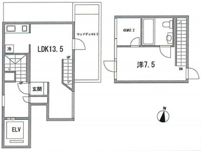 高輪U 501 間取り図