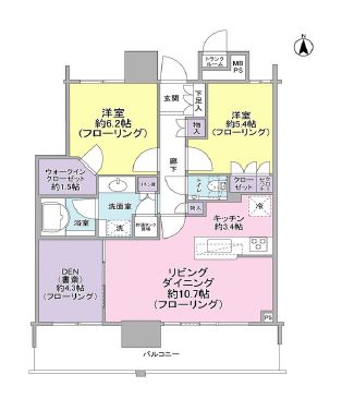 THE TOYOSU TOWER 41階 間取り図