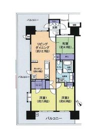 東京フロントコート 15階 間取り図