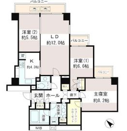 小石川パークタワー 5階 間取り図