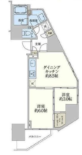 レジディア文京小石川Ⅱ 403 間取り図