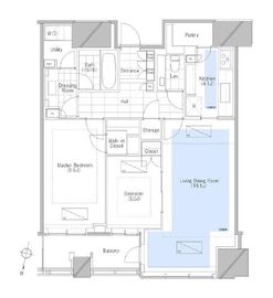 赤坂タワーレジデンス トップオブザヒル 38階 間取り図