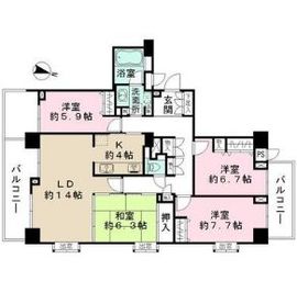 駒込パークハウス 10階 間取り図