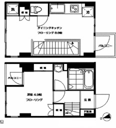 クレストヒルズ恵比寿 601 間取り図