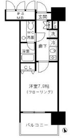 フォンテーヌ芝浦 803 間取り図