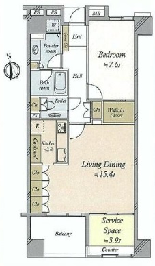 アクシアフォレスタ麻布 3階 間取り図