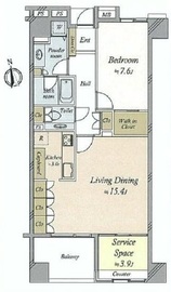 アクシアフォレスタ麻布 3階 間取り図