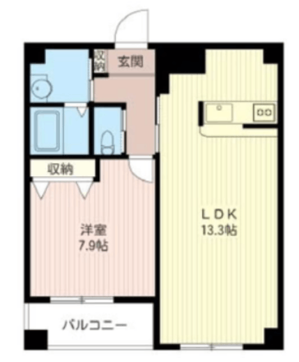 マストライフ目黒南 1203 間取り図