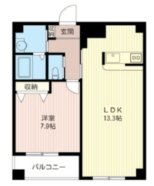 マストライフ目黒南 1203 間取り図