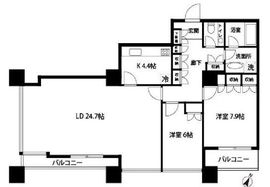 グランパークハイツ 1304 間取り図