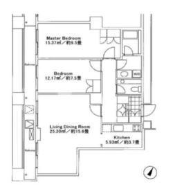 グランパークハイツ 1802 間取り図