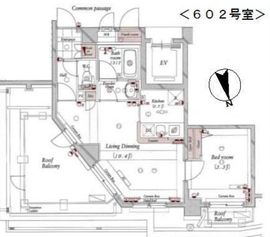 アクシア千駄ヶ谷 6階 間取り図