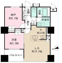 ザ・パークハウス上野浅草通り 13階 間取り図