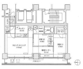 ブリリアイスト東雲キャナルコート 1111 間取り図