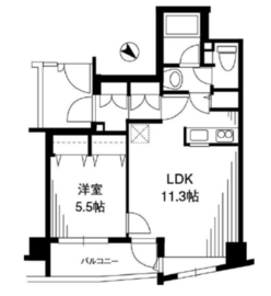 ジェイパーク乃木坂 5階 間取り図