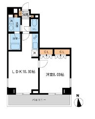 レジデンス白金コローレ 411 間取り図