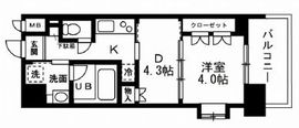 レジディア文京本郷 702 間取り図