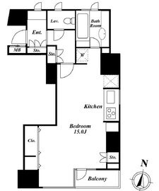 ドゥーエ西麻布2 204 間取り図