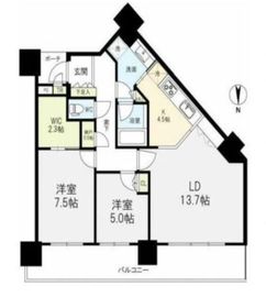 シティタワー品川 14階 間取り図