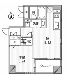 クリオ三田ラ・モード 1105 間取り図