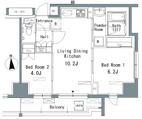パークアクシス仲御徒町 302 間取り図