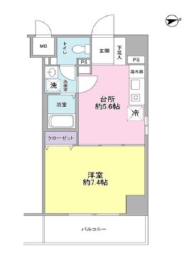 ヴェルデ東日本橋 402 間取り図
