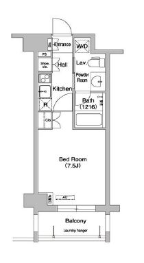 コンフォリア下北沢 405 間取り図