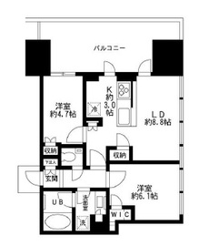 ブリリアタワー池袋 13階 間取り図