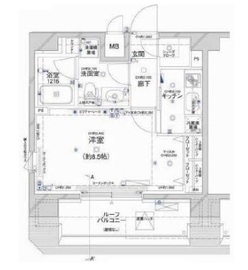 コンシェリア新橋 14階 間取り図