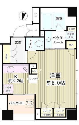 パークアクシス白金台南 7階 間取り図