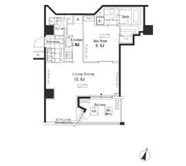 パークアクシス恵比寿 420 間取り図