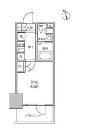 レジディア蒲田4 512 間取り図