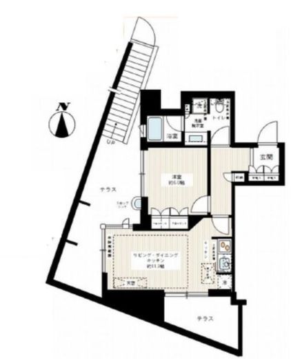 アトラス南麻布 1階 間取り図