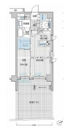 メゾンカルム市谷仲之町 101 間取り図