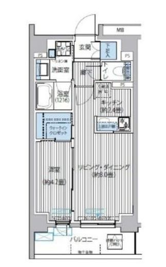 メゾンカルム市谷仲之町 203 間取り図