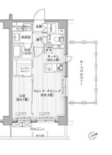 メゾンカルム市谷仲之町 401 間取り図