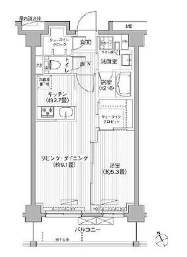 メゾンカルム市谷仲之町 404 間取り図