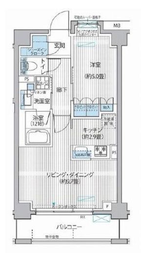 メゾンカルム市谷仲之町 208 間取り図