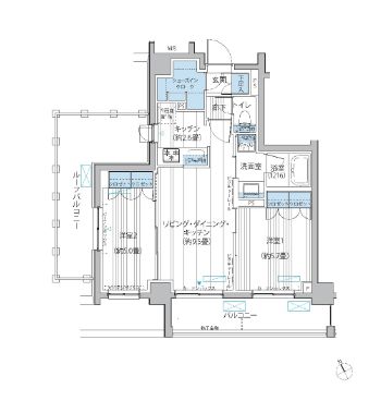 メゾンカルム市谷仲之町 506 間取り図