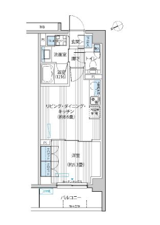メゾンカルム市谷仲之町 212 間取り図