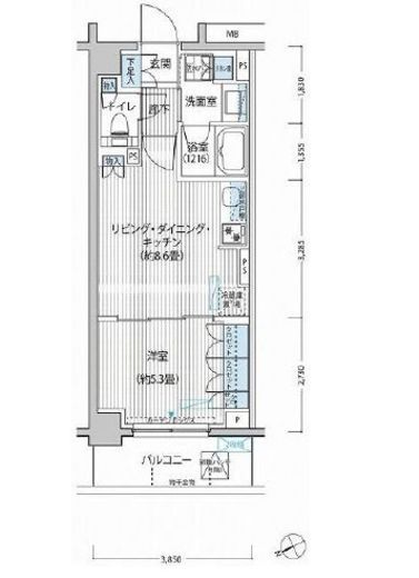 メゾンカルム市谷仲之町 312 間取り図
