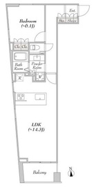 ルミークアン南麻布 207 間取り図