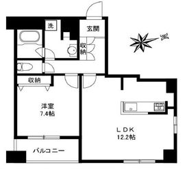 マストライフ目黒南 1101 間取り図