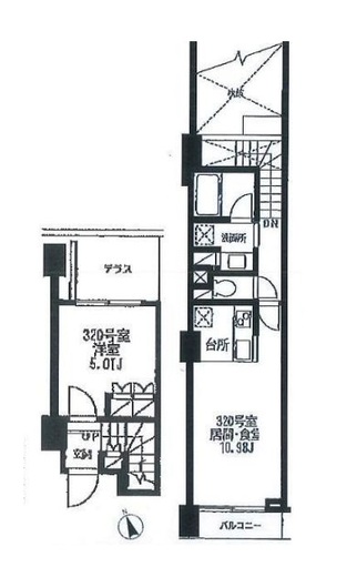 カスタリア戸越駅前 320 間取り図